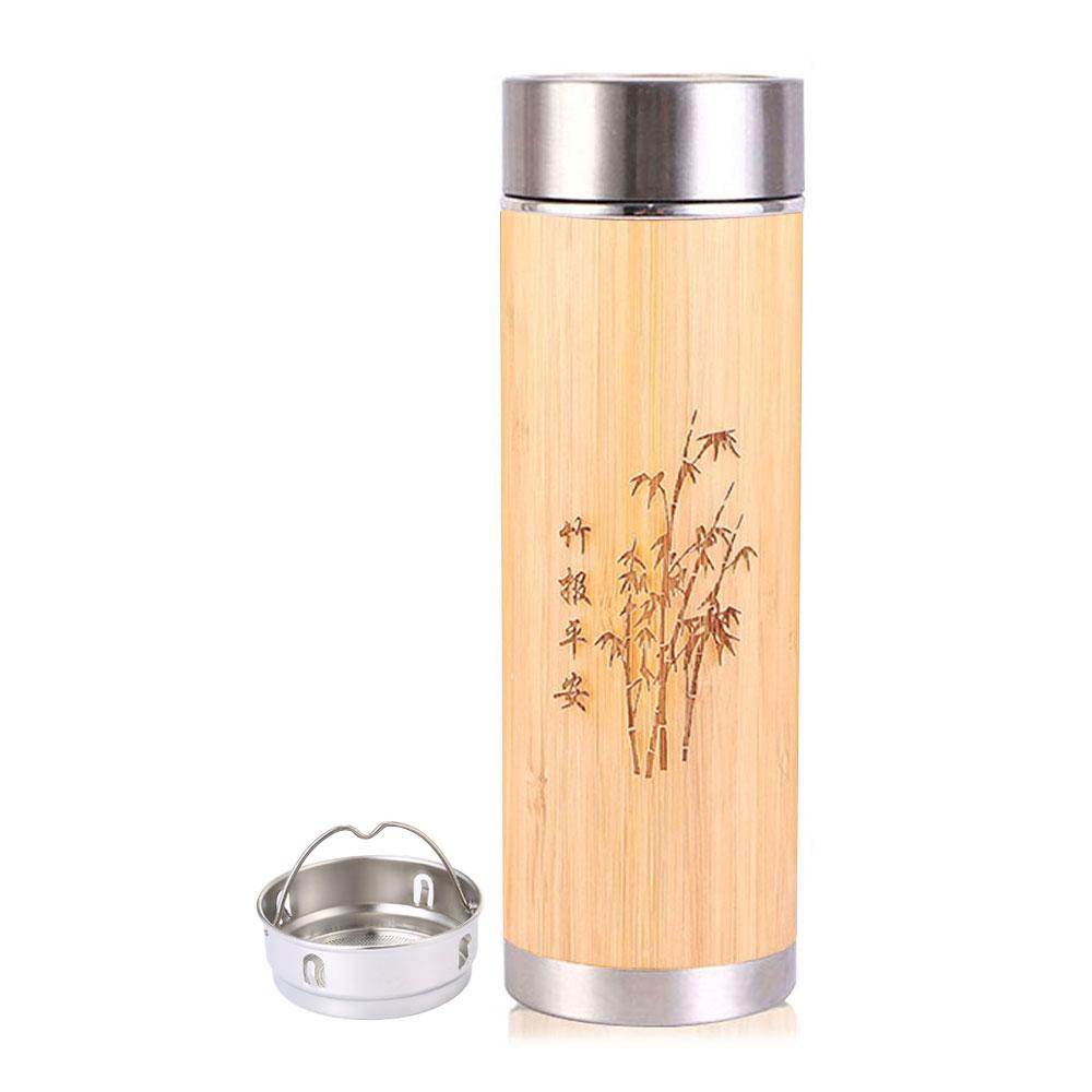 Original Bamboo With Tea Infuser Strainer Insulated Travel Mug Shopee Philippines