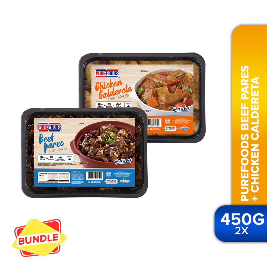 Purefoods Beef Pares 450g + Purefoods Chicken Caldereta 450g Shopee