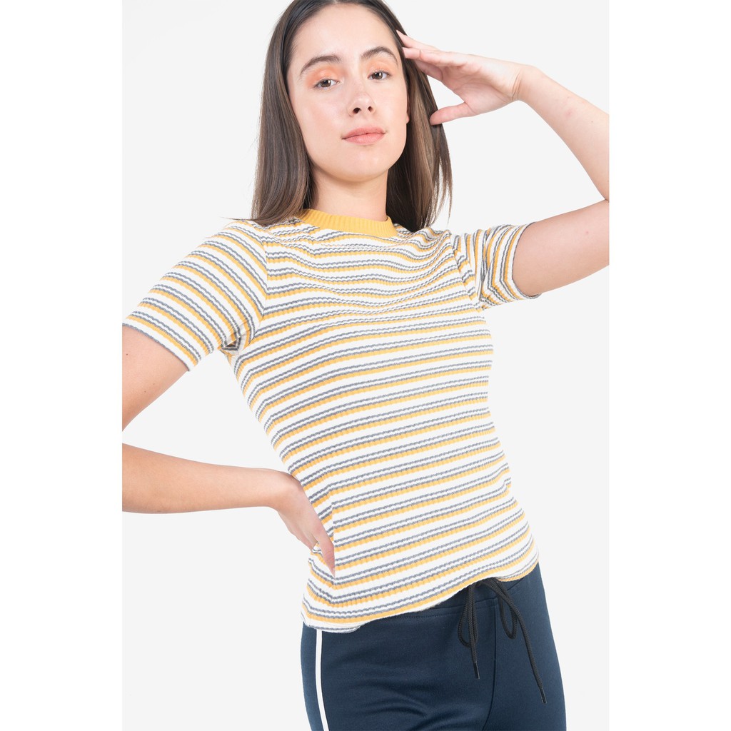 Penshoppe Knitted Top (Yellow) | Shopee Philippines