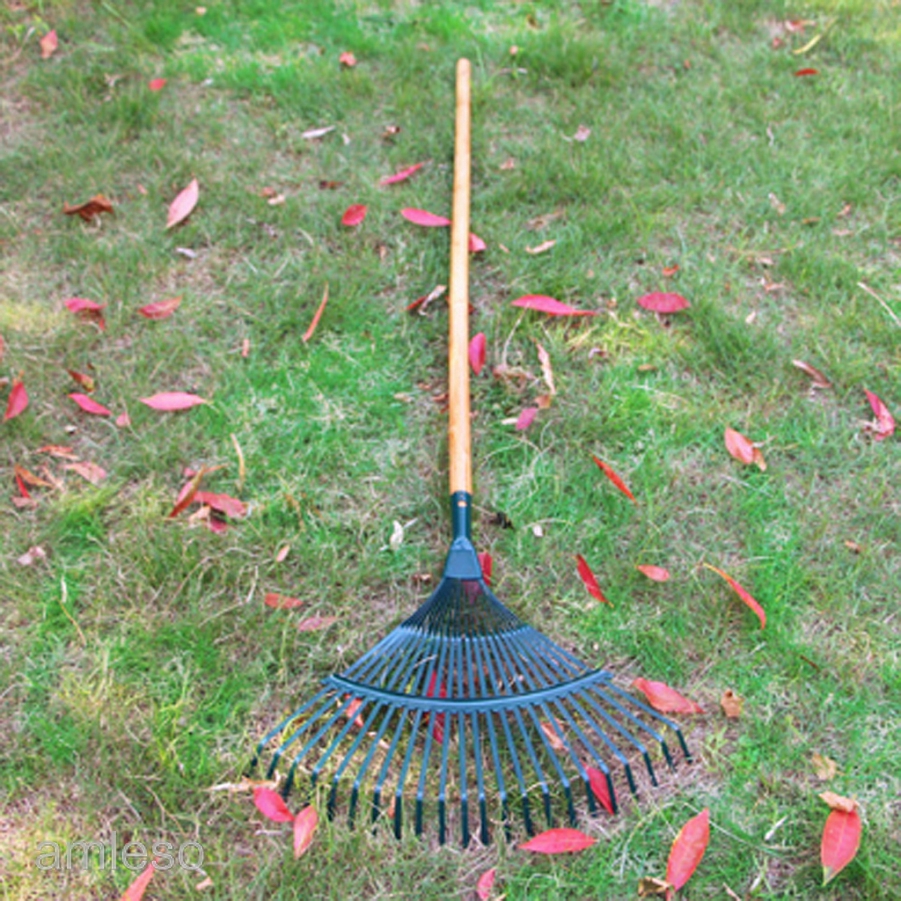 wide lawn rake