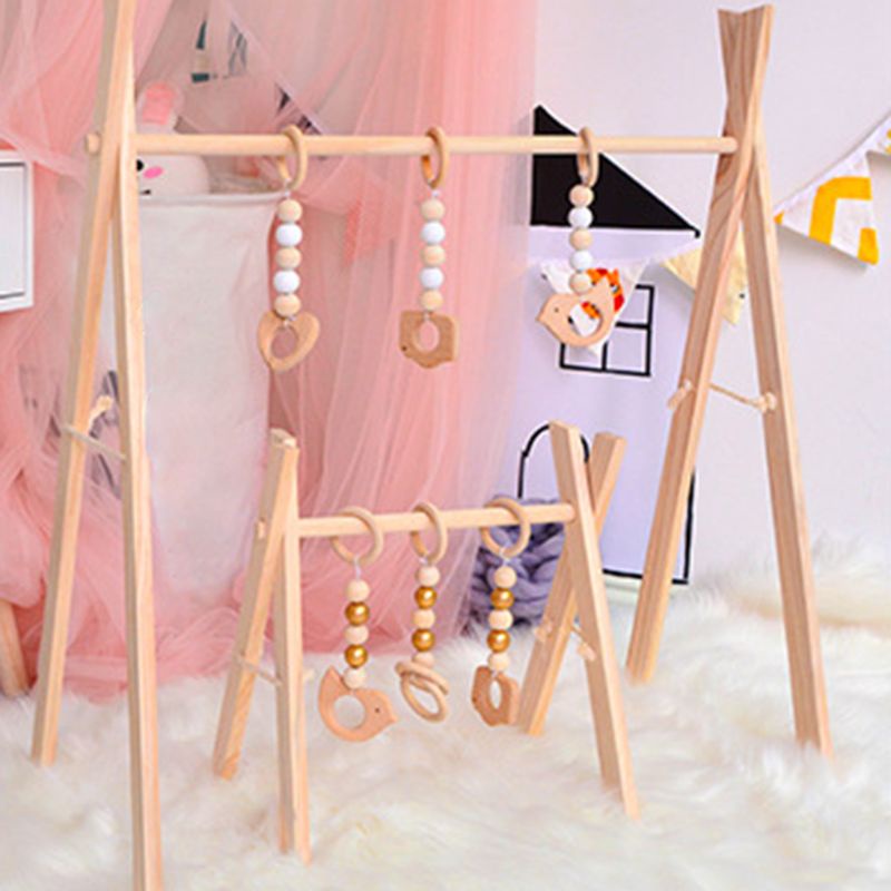UNTERING Solid Wood Fitness Rack Pendant Baby Gym Toy Hanging Ornaments Room Decor 4Pcs 