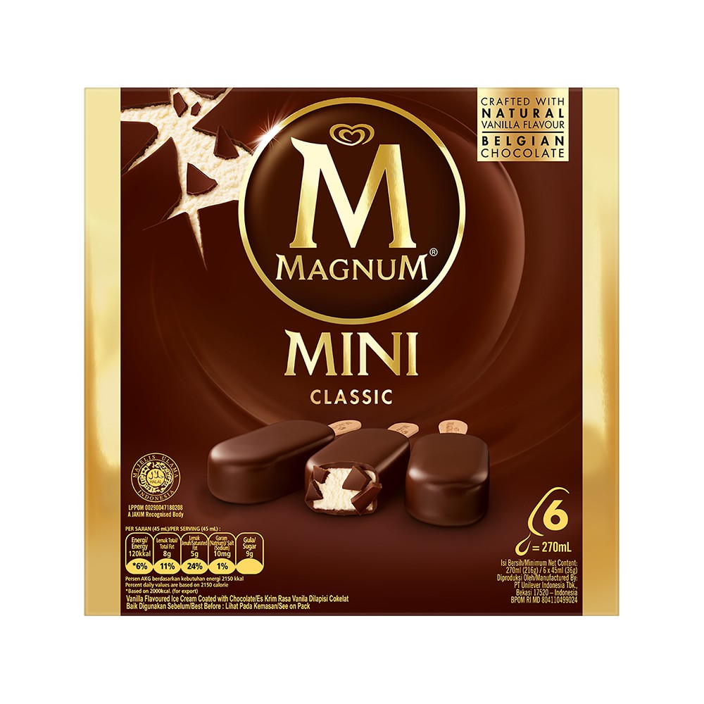 Magnum Minis Box Of 6 Classic Ice Cream Shopee Philippines