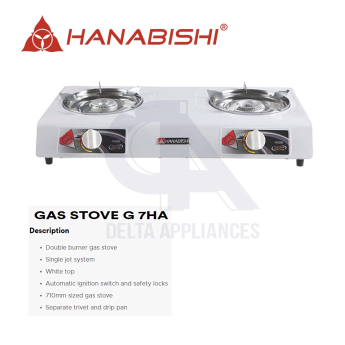 Hanabishi G 7HA Gas Stove (Double Burner) Shopee Philippines