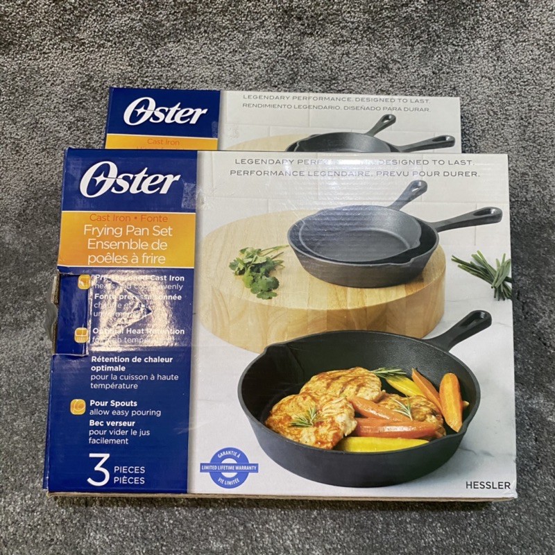 USA OSTER CAST IRON SET 3PCS (PRE SEASONED) Shopee Philippines