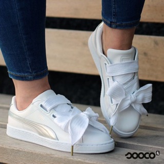 puma basket heart platform