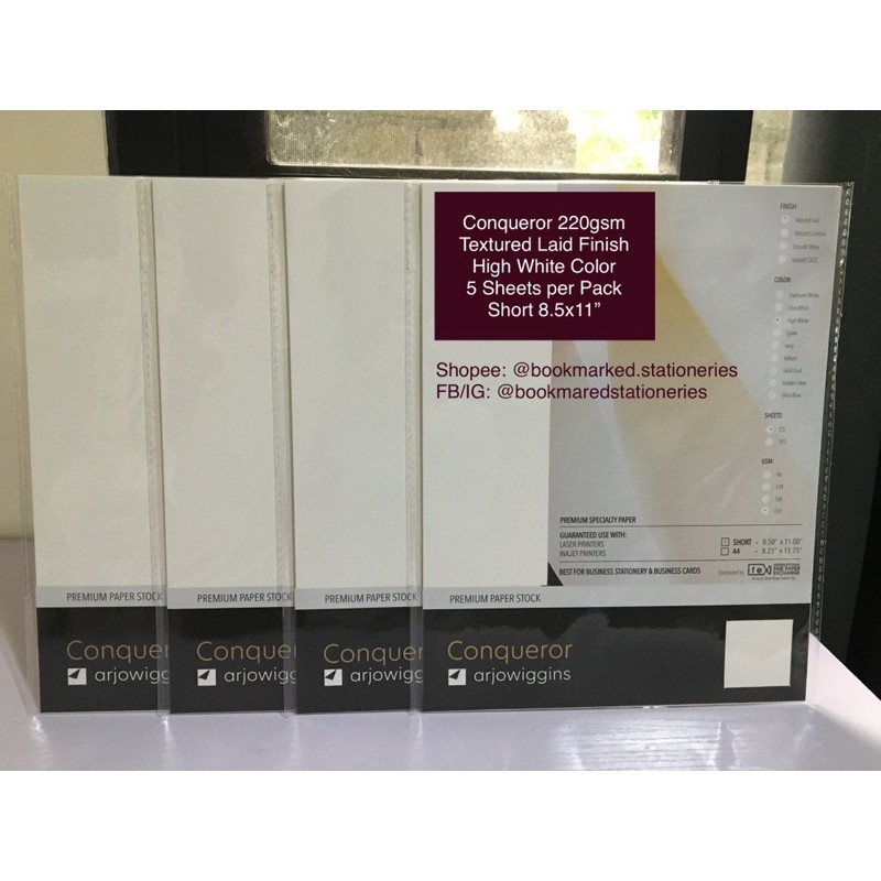 Conqueror Premium Specialty Paper 220 GSM Short Textured Laid Ultra ...