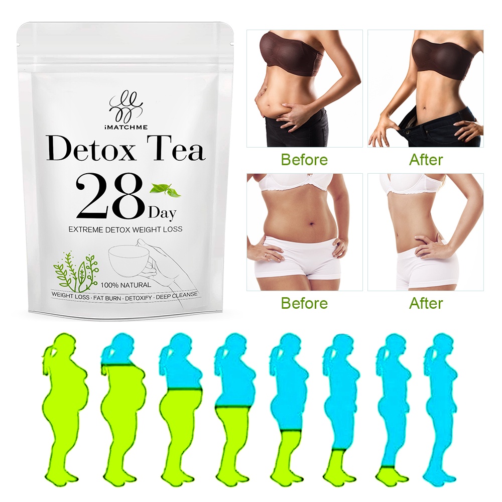 Imatchme 28day Herb Weight Loss Detox Drink Slim Belly Fat Burner Reduce Bloating And 