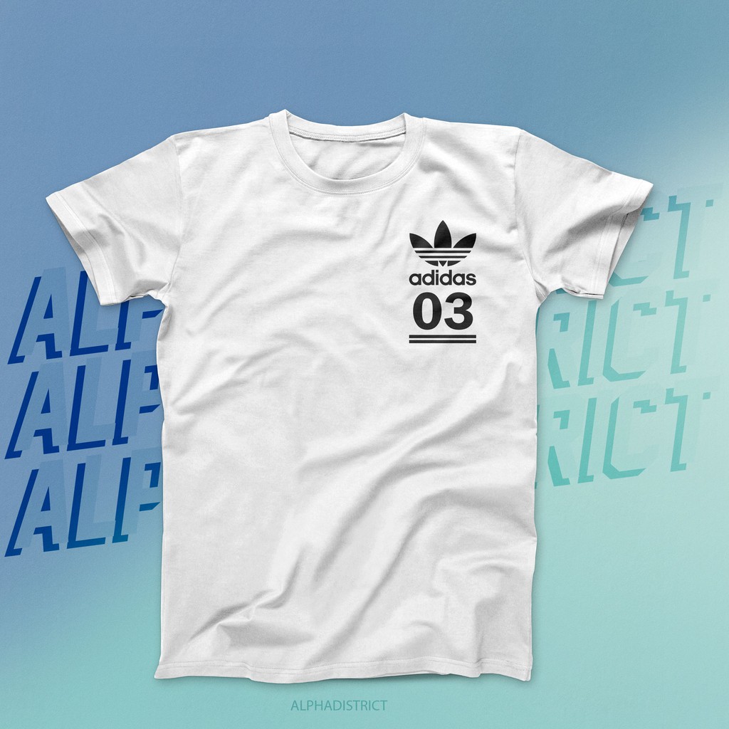 Round Neck Cotton Men T Shirt Adidas 03 Logo Streetwear Tshirt | Shopee  Philippines