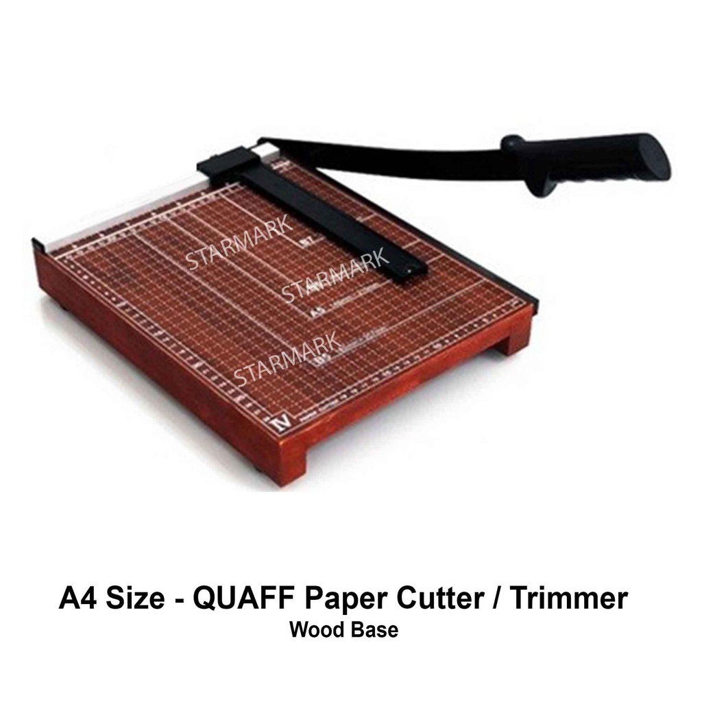 Quaff Paper Cutter Trimmer A4 Size Wood Base Cutters Trimmers for