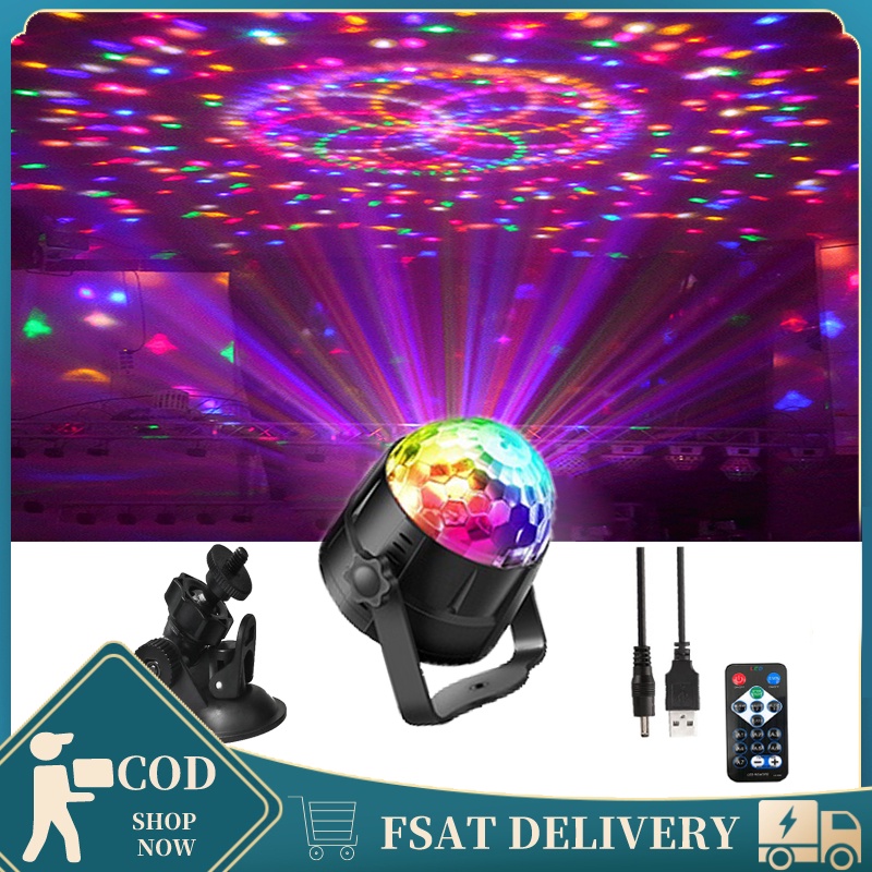 【PH STOCK】【COD】LED Party Light with Remote Control Dj Lighting, 7 Modes ...