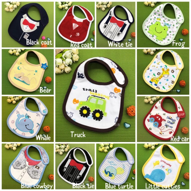 red baby bibs