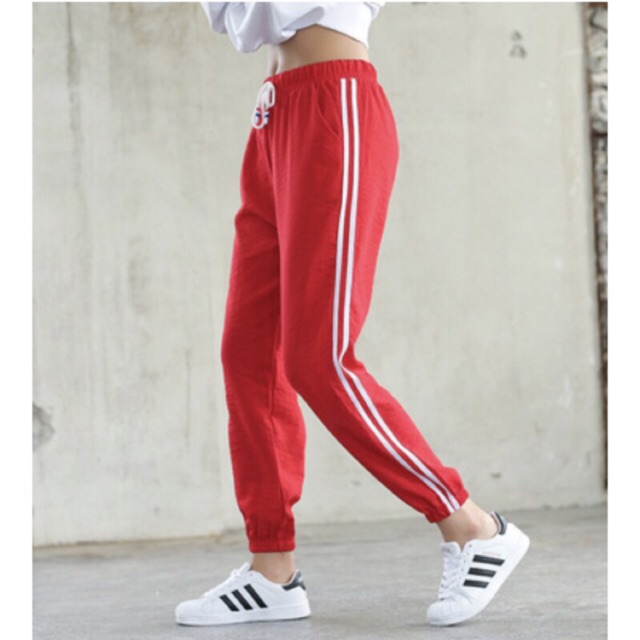 Two stripes korean fashion Jogger pants casual pants | Shopee Philippines