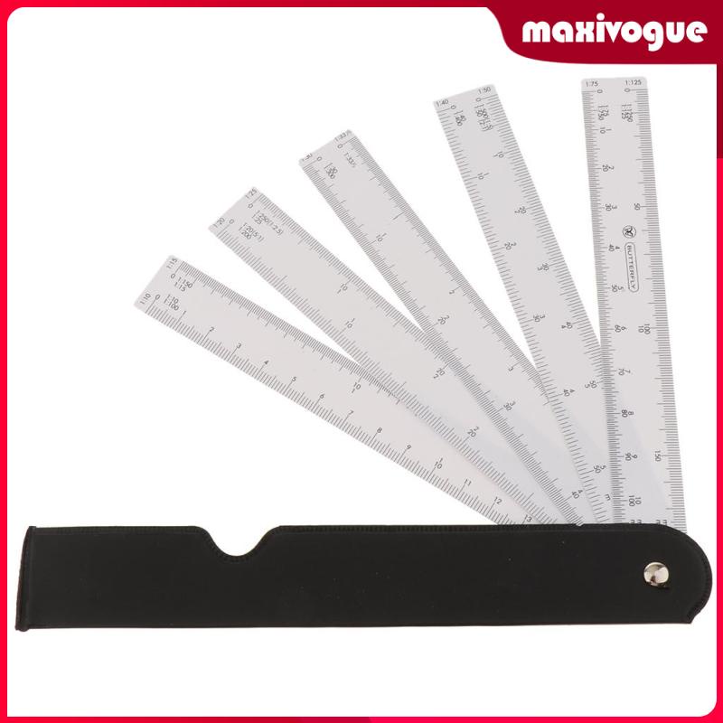 Foldable Fan Scale Ruler With 12 Scales For Engineer   Architect 