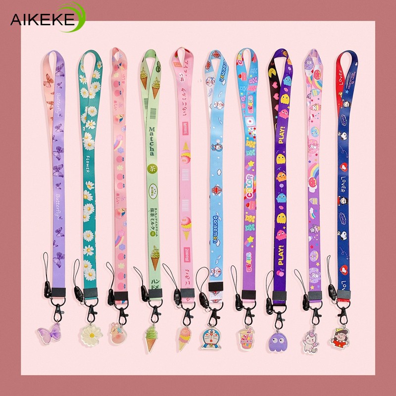 ♥AiKeke♥Mobile Phone Lanyard Cute Cartoon Lanyard Neck Belt Key ID Card ...