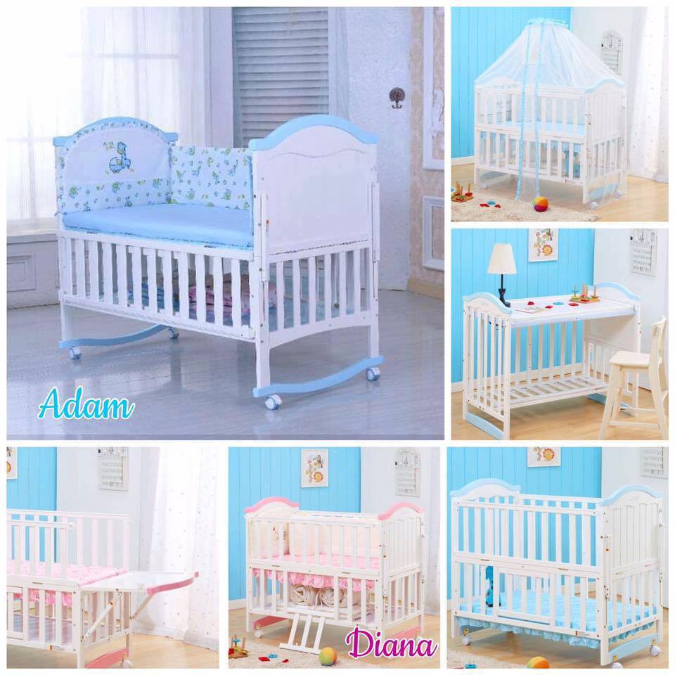 SALE ! Sweet BB wooden crib with 