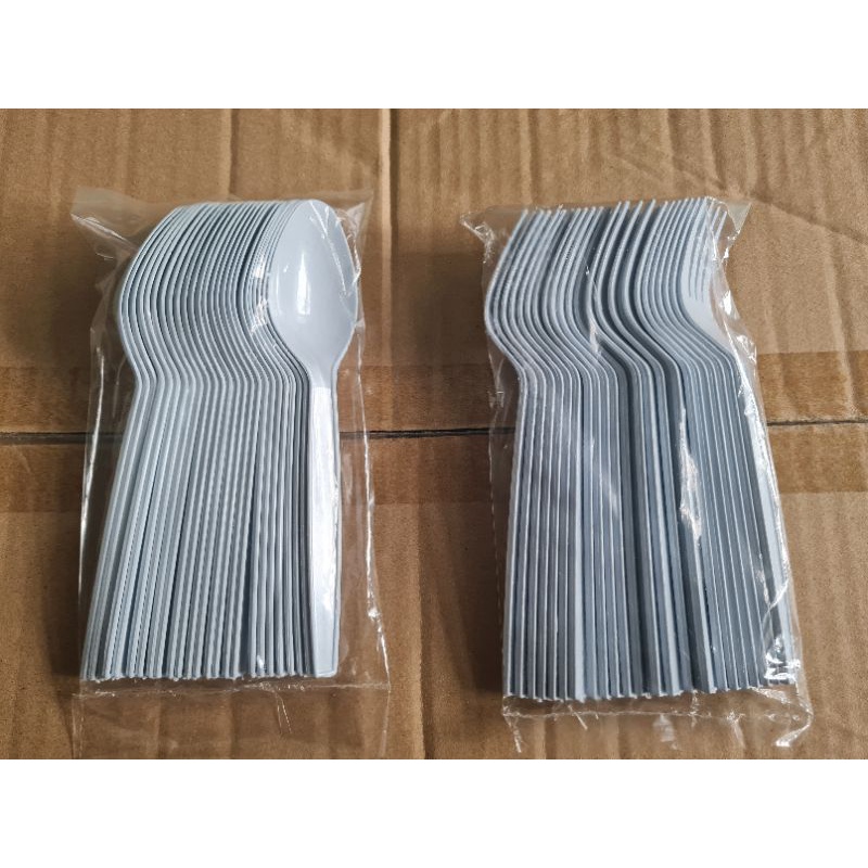 Plastic Spoon and Fork 25pcs Shopee Philippines