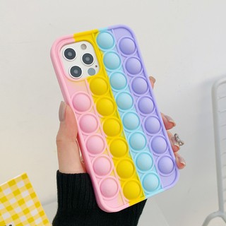 Pop It Push Bubble Phone Case Stress Relief Fidget Toy for iPhone 12 ...