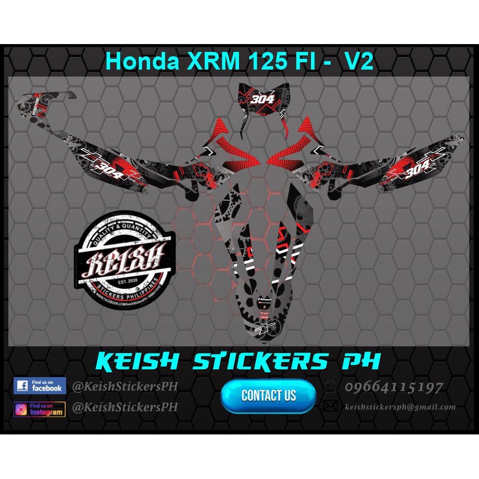 Decals for XRM 125 V2 Shopee Philippines