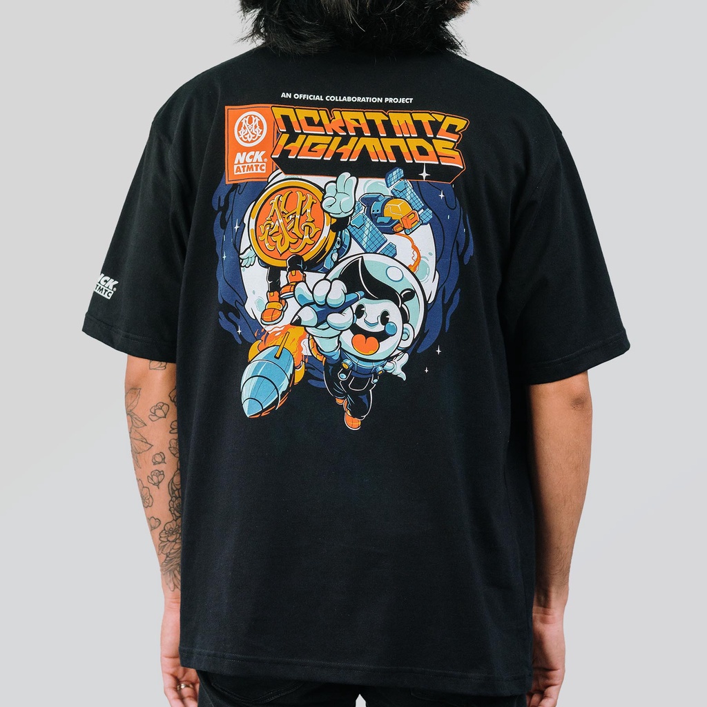 Nick Automatic X Highminds Collaboration Volume 1 ”Space” Black T-Shirt #9