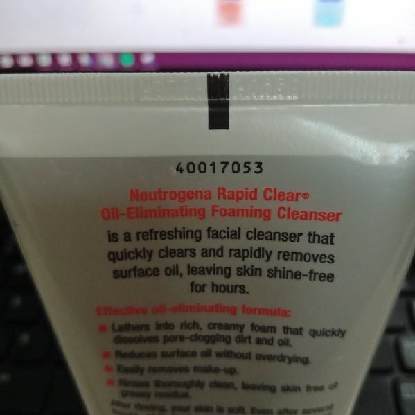 rapid clear foaming cleanser