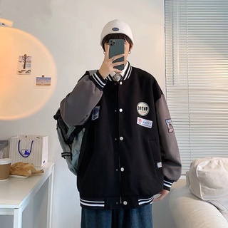 Korean Version of The New Trend High Street Casual Stitching Varsity Jacket For Men and Women