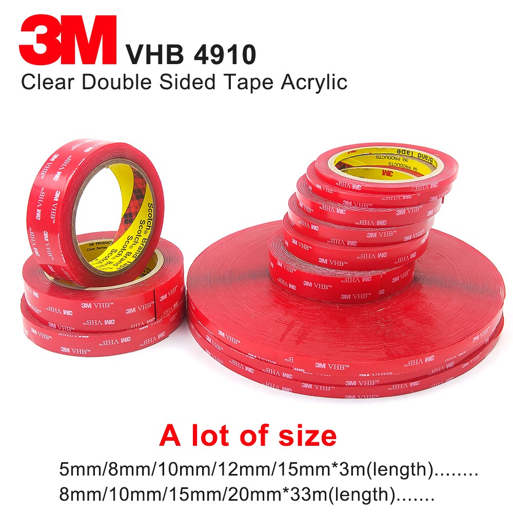 3m 4910 Vhb Tape 3m Double Sided Tape High Temp Transparent Acrylic Foam Tape Car Vehicle Tape Shopee Philippines