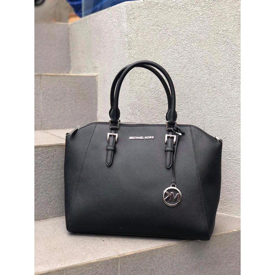 Michael kors Ciara Medium Saffiano Leather Messenger Bag | Shopee  Philippines