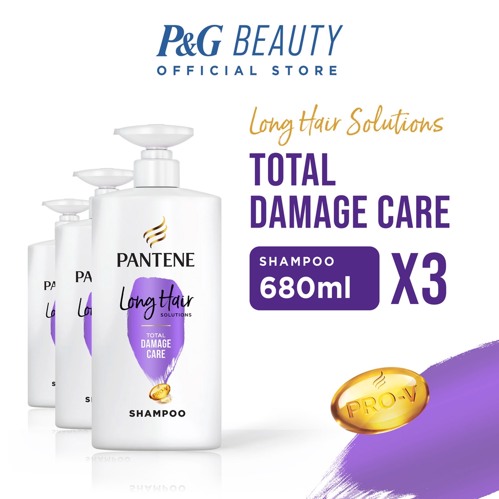 Pantene Pro-V Total Damage Care Shampoo 680mL Trio | Shopee Philippines