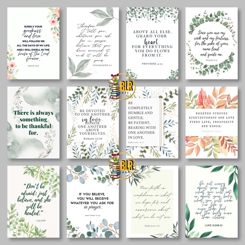 Wall Decor A4 size - Bible Verses (Laminated, Sintra Board) presyo ₱50