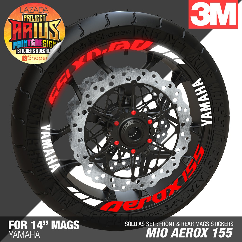 Pa Yamaha Aerox 155 Highly Reflective Mags Sticker Shopee