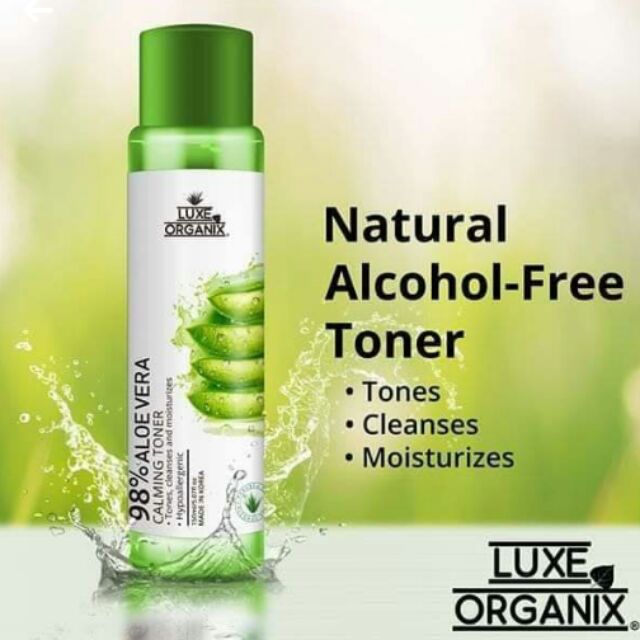 luxe organix aloe vera calming toner benefits