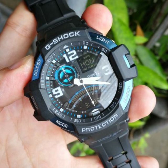 g shock aviator blue