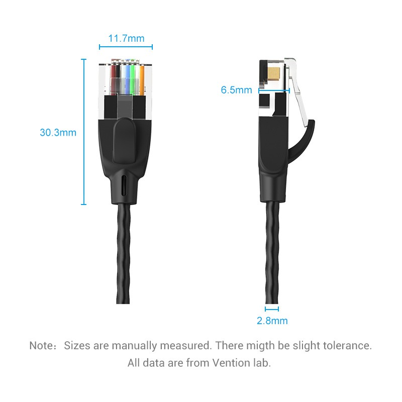 Cat6A Ethernet Cable Ultra Slim Lan Cable UTP High Speed 10 Gigabit RJ45 Cord