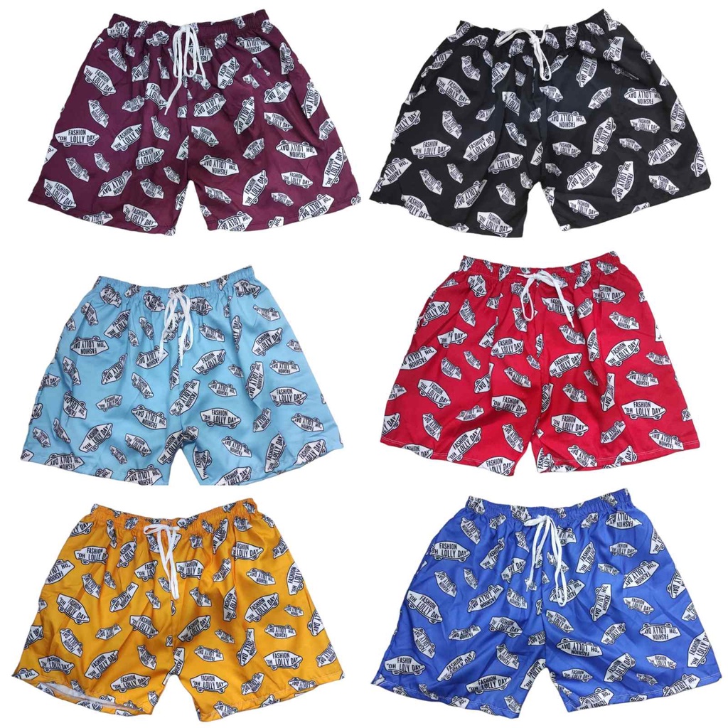 PRINTED TASLAN SHORTS WITH SIDE POCKET | Shopee Philippines