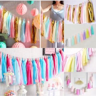 5Pc Paper Tissue Wall Poms Tassel Garland Bunting Wedding Party Venue Decoration #1
