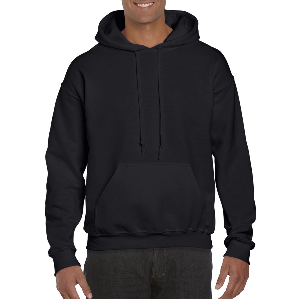 Gildan Heavy Blend Adult Hooded Sweatshirt (Black) | Shopee Philippines