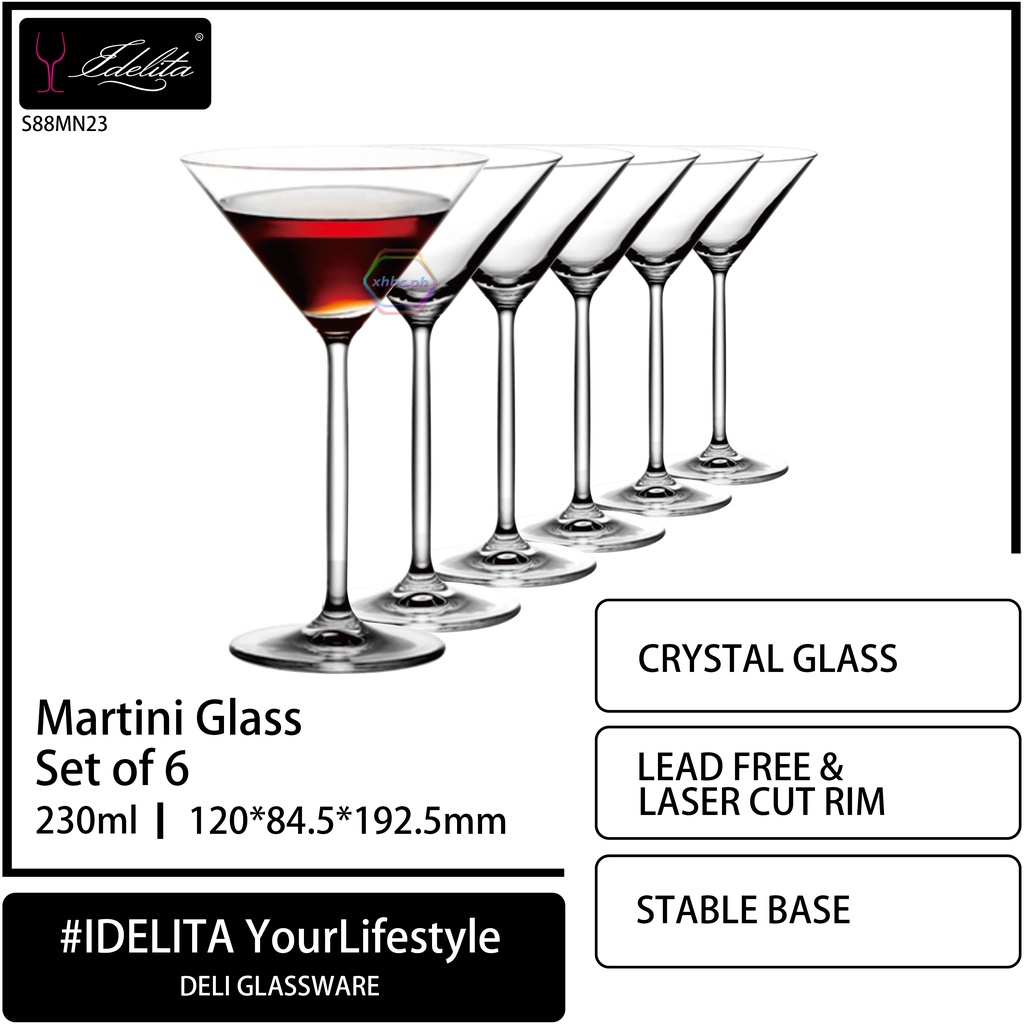 IDELITA 230ml Glassware Leadfree crystal Goblet glass wine glass set