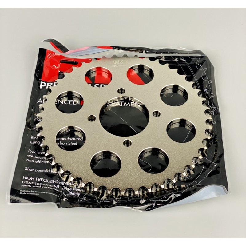 RK REAR SPROCKET ONLY RAIDER150 OLD/NEW BREED 428 NICKEL Shopee