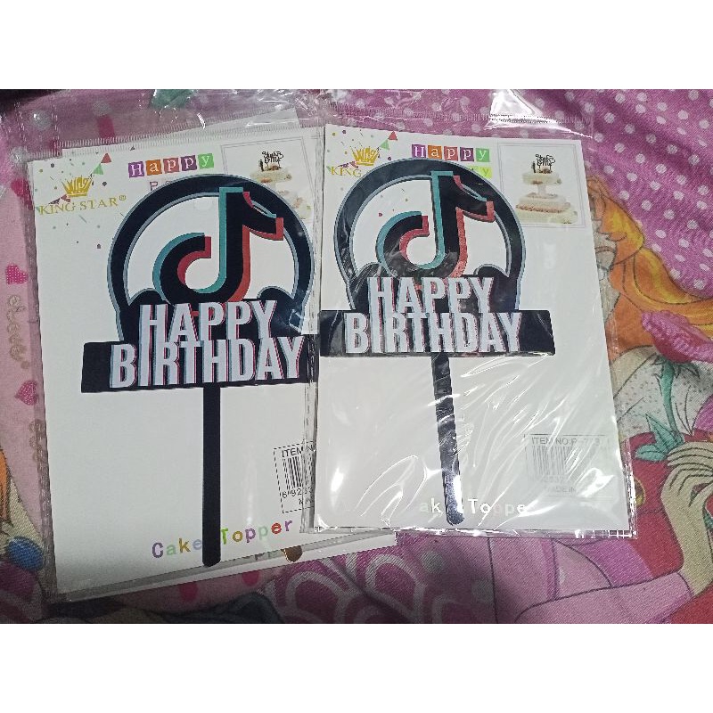 Sc Tiktok Acrylic Cake Topper Decor Shopee Philippines