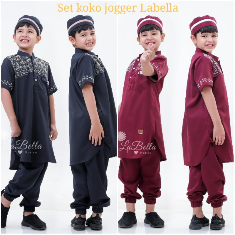 Labella Alief Set Koko Pakistani Kids Jogger Pants Embroidery Suits