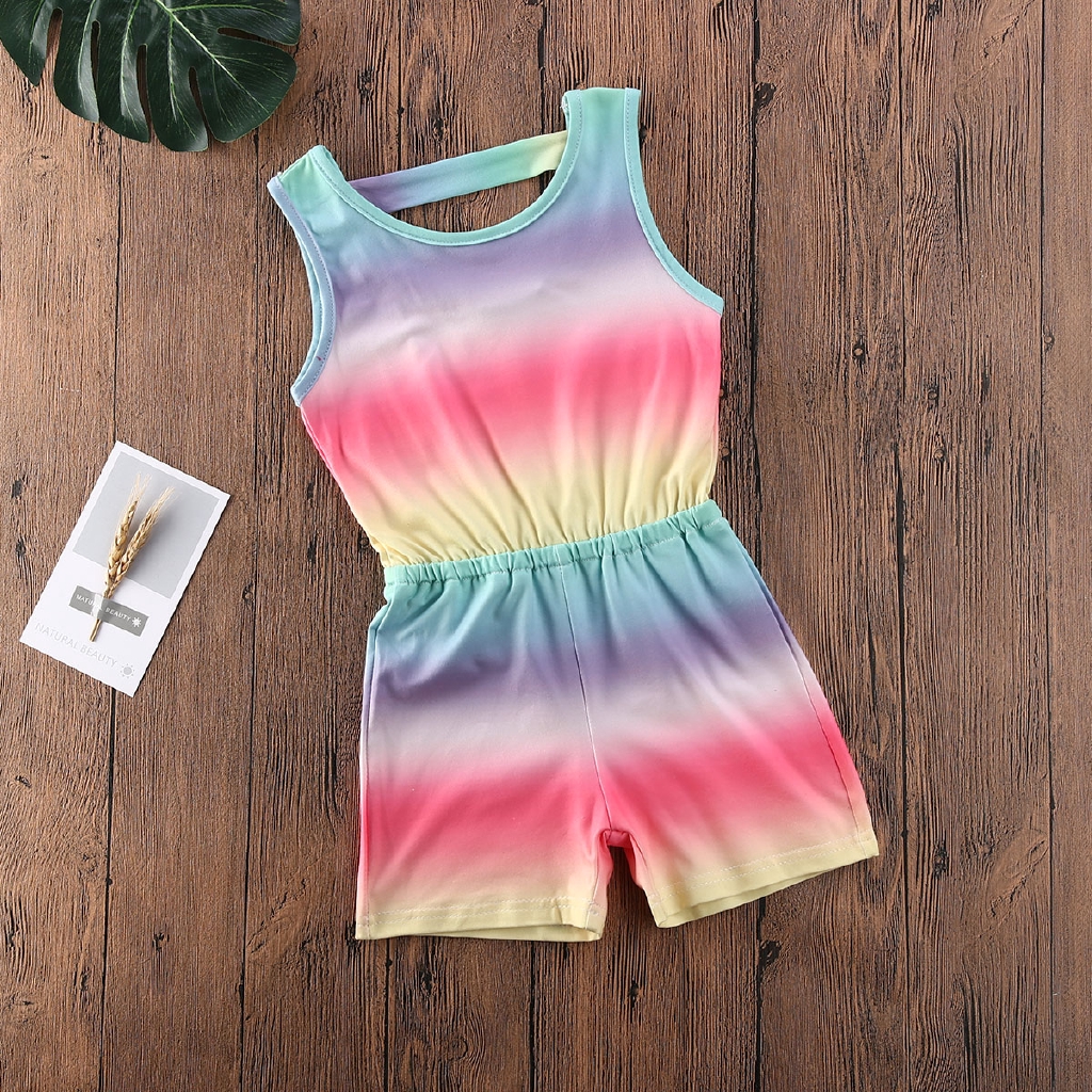 rainbow romper baby girl