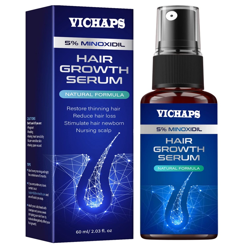 5% Minoxidil Hair Growth Serum with Biotin Hair Regrowth Treatment To ...