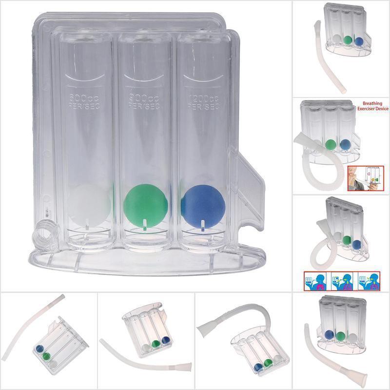 Deep Breathing Lung Exerciser 3chamber Incentive Spirometer