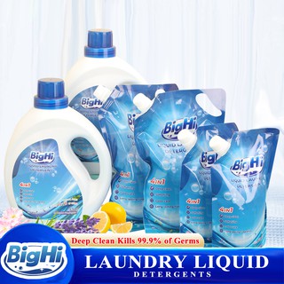 BIGHI Liquid Laundry Detergent 4 in 1 Deep Clean Liquid Laundry Detergent Wash