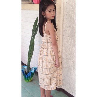 checkered filipiniana dress