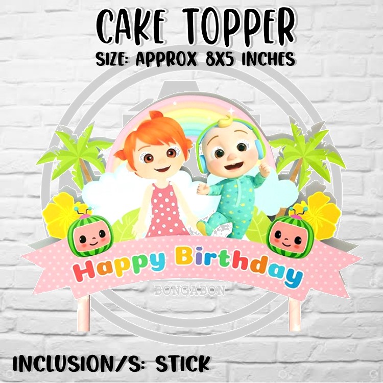 Cocomelon theme cake topper | Shopee Philippines