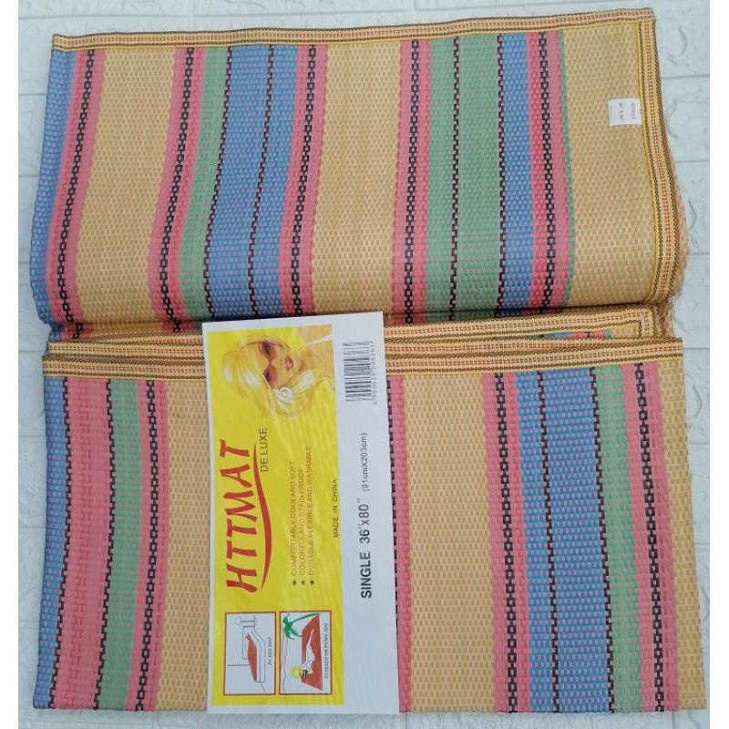 BANIG MAT SINGLE SIZE (91cmx203cm) sleeping Banig mat picnic Shopee Philippines