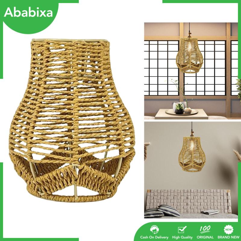 Natural Rattan Pendant Light for Kitchen Island, Woven Rope Lamp Shade