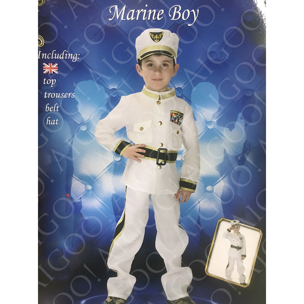 Seaman Marine Captain Costume for Boy Kids (ages 611) Shopee Philippines