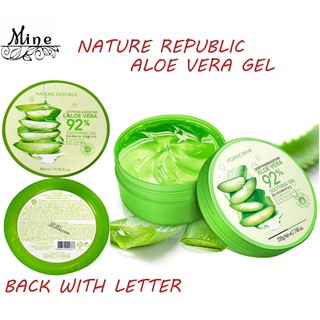 Mineshop NATURE REPUBLIC ALOEVERA 92% 300ml with letters on back #1